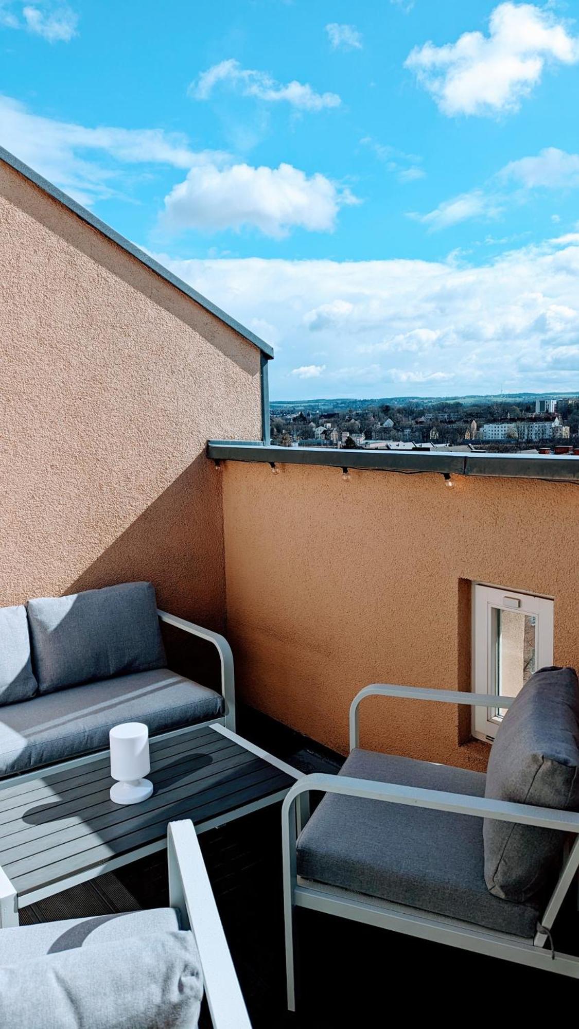 Rooftop Art Apartment, E-Roller,Ausblick,Wlan,Tv Chemnitz Exterior photo